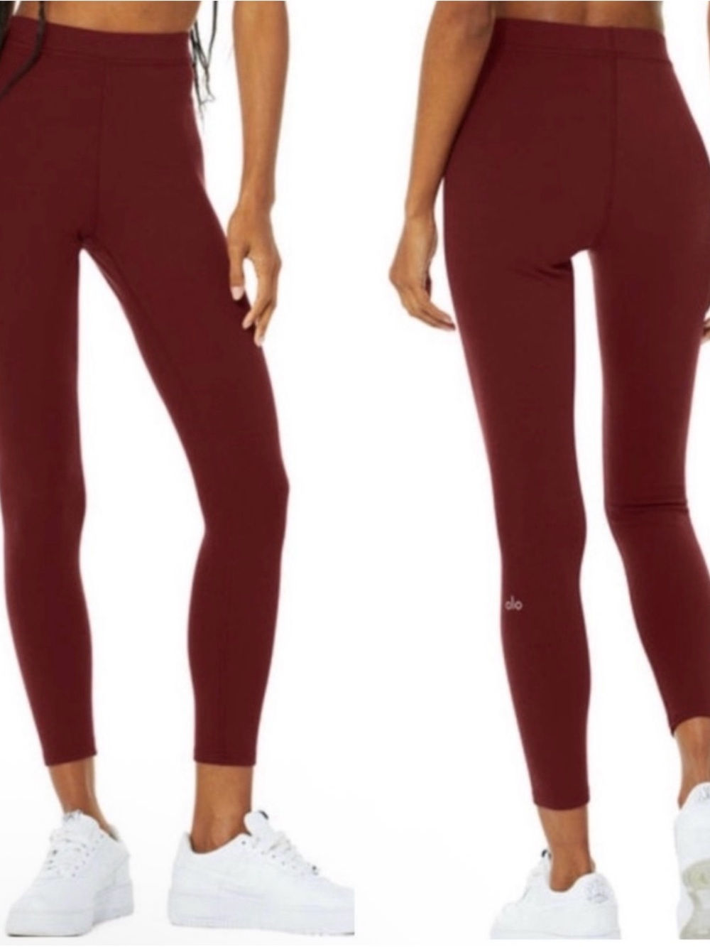 ALO Yoga Blissful High-Waist Ribbed Cranberry Leggings - NWOT